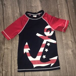 Gymboree,boys blue navy rashguard.Size 3T.